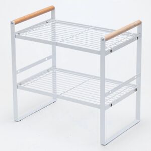 Double Layer Kitchen Storage Rack 2 Tier Non Slip Multifunctional Kitchen Organi Double Layer Kitchen Storage Rack 2 Tier Non Slip Multifunctional Kitchen Organi
