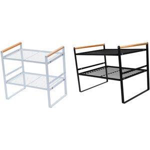 .›double Layer Kitchen Storage Rack 2 Tier Non Slip Multifunctional Kitchen Orga .›double Layer Kitchen Storage Rack 2 Tier Non Slip Multifunctional Kitchen Orga