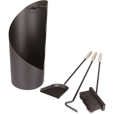 Valiant 3-Piece Black Fireplace - Open 3-Piece Fireplace Valiant 3-Piece Black Fireplace - Open 3-Piece Fireplace