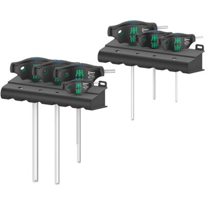 Wera 7 Piece Metric 454/7 Hf Set 1 T-Handle Hold Function Hex Key Set, 023450 Wera 7 Piece Metric 454/7 Hf Set 1 T-Handle Hold Function Hex Key Set, 023450