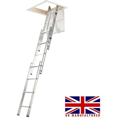 Abru 3 Section Aluminium Loft Access Ladder - Bargain Prices & Quick Delivery Abru 3 Section Aluminium Loft Access Ladder - Bargain Prices & Quick Delivery