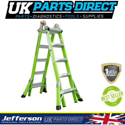 Jefferson Tools Jefferson Fg5 5 Tread Fibreglass Multi-Purpose Ladder Jefferson Tools Jefferson Fg5 5 Tread Fibreglass Multi-Purpose Ladder