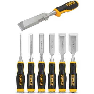 Dewalt 6 Piece Wood Chisel Set And Side Strike 25mm Chisel, Dht48305p Dewalt 6 Piece Wood Chisel Set And Side Strike 25mm Chisel, Dht48305p