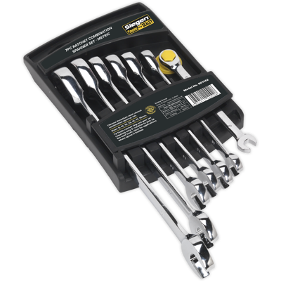 Sealey Ratchet Combination Spanner Set 7pc Metric - Spanner set Sealey Ratchet Combination Spanner Set 7pc Metric - Spanner set