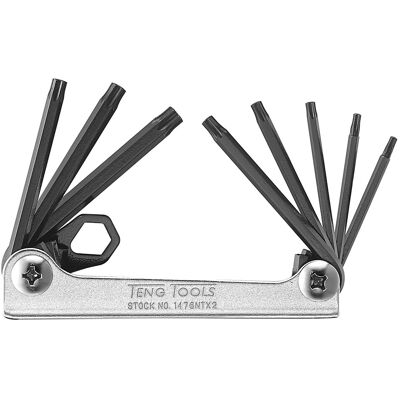Teng Tools 8 Piece Folding Torx® Key Set Tx9 - Tx40 1476ntx2 Teng Tools 8 Piece Folding Torx® Key Set Tx9 - Tx40 1476ntx2
