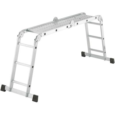 Purelifetylewonders Universal Aluminium Ladder 4x3 M60 Purelifetylewonders Universal Aluminium Ladder 4x3 M60