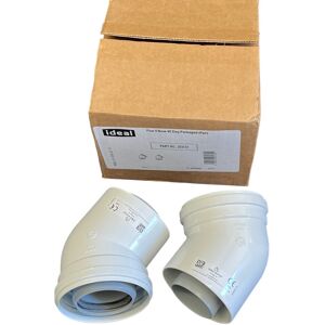 Genuine Ideal Flue Elbow 45° Pair 203131 Genuine Ideal Flue Elbow 45° Pair 203131