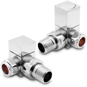 Valve Kings Corner Square Cubic Valves Chrome For Radiators & Towel Rails Valve Kings Corner Square Cubic Valves Chrome For Radiators & Towel Rails