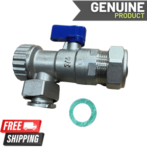 Baxi Combi 248224 Fits Model 105e & 105he Boiler 3/4'' Isolation Flow Tap Valve Baxi Combi 248224 Fits Model 105e & 105he Boiler 3/4'' Isolation Flow Tap Valve