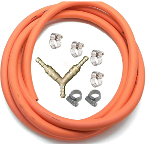 Tezla - 3 Way Quick Release Splitter - 4m LPG Hose 8mm - 6 Clips Tezla - 3 Way Quick Release Splitter - 4m LPG Hose 8mm - 6 Clips