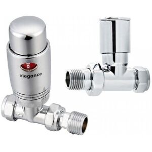 Sol*aire Straight Thermostatic Towel Warmer / Radiator Valves, Chrome, Round, ½” Bsp Sol*aire Straight Thermostatic Towel Warmer / Radiator Valves, Chrome, Round, ½” Bsp