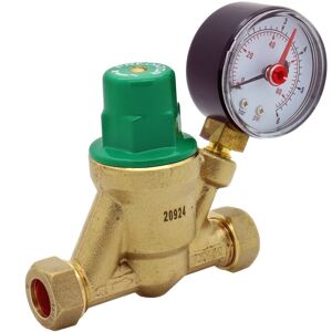 Reliance - Adjustable Pressure Reducing Valve 15mm + Gauge Pred800015 Reliance - Adjustable Pressure Reducing Valve 15mm + Gauge Pred800015