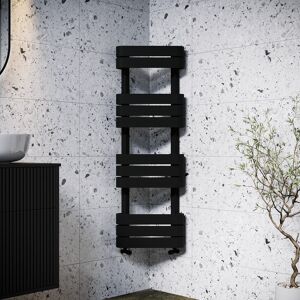 Black Corner Towel Radiator 1200 X 400mm - Kahli Kahmb1200 Black Corner Towel Radiator 1200 X 400mm - Kahli Kahmb1200