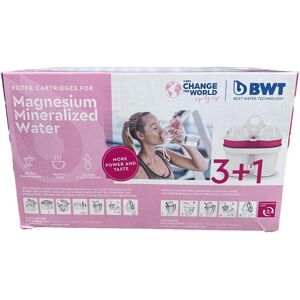 Bwt 120 Litre Longlife Mg2+ Water Filter Cartridge 3 Plus 1 Pack, White Bwt 120 Litre Longlife Mg2+ Water Filter Cartridge 3 Plus 1 Pack, White
