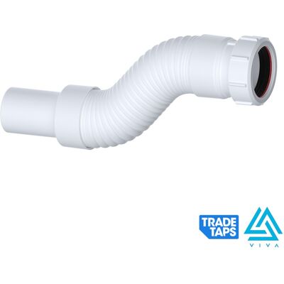 Viva Flexible Waste Trap Pipe Coupling Connector Hose For Bath Kitchen Sink 1/2\" 40mm Viva Flexible Waste Trap Pipe Coupling Connector Hose For Bath Kitchen Sink 1/2\" 40mm