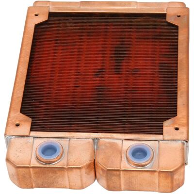 Aluminum Heat Exchanger Radiator G1/4 Thread 0.28in Pipe Thick Copper Radiator Aluminum Heat Exchanger Radiator G1/4 Thread 0.28in Pipe Thick Copper Radiator