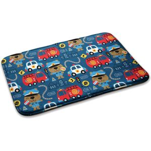 Decormat Bedroom Carpet Anti-Slip Rug Teddy Bear Policeman For Children 90cm X 60cm Decormat Bedroom Carpet Anti-Slip Rug Teddy Bear Policeman For Children 90cm X 60cm