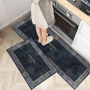 7vstohs 2 Piece Non Slip Kitchen Mat And Runner Set,Kitchen Mats Rugs Washable Hallway 7vstohs 2 Piece Non Slip Kitchen Mat And Runner Set,Kitchen Mats Rugs Washable Hallway