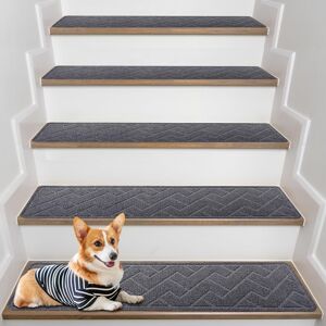 Rizence 15pack Anti-Slip Stair Carpet Treads, 76x20cm Stairs Runner Carpet Treads, Reus Rizence 15pack Anti-Slip Stair Carpet Treads, 76x20cm Stairs Runner Carpet Treads, Reus