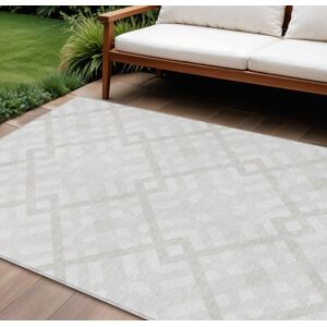 Homeroots.Co 8' X 10' Ivory Beige And Tan Geometric Washable Indoor Outdoor Area Rug Homeroots.Co 8' X 10' Ivory Beige And Tan Geometric Washable Indoor Outdoor Area Rug