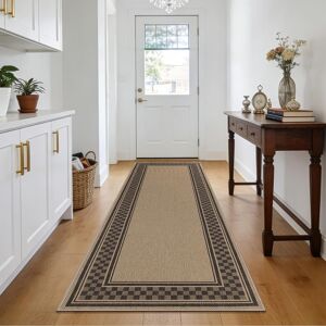Enyhom Hallway Runner Rug, 80 X 150 Cm Non Slip Kitchen Runner Washable Jute Look Runn Enyhom Hallway Runner Rug, 80 X 150 Cm Non Slip Kitchen Runner Washable Jute Look Runn