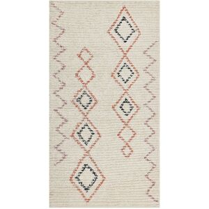 Beliani Rug Beige Cotton 80 x 150 cm - Geometric Pattern - Living Room - Rug Beliani Rug Beige Cotton 80 x 150 cm - Geometric Pattern - Living Room - Rug