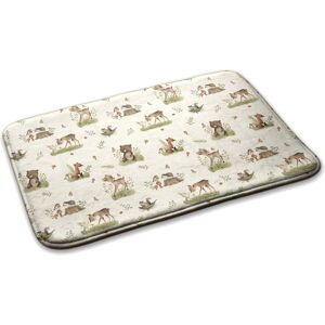 Decormat Washable Soft Non Slip Rug Carpet Bedroom Animals In The Forest 90cm X 60cm Decormat Washable Soft Non Slip Rug Carpet Bedroom Animals In The Forest 90cm X 60cm