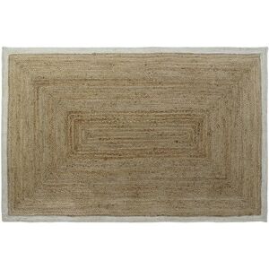 DKD Home Decor Scandi Light Brown & White Jute Cotton Carpet - Carpert DKD Home Decor Scandi Light Brown & White Jute Cotton Carpet - Carpert