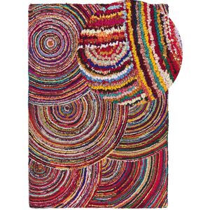 Beliani Rug 160x230cm Handmade Multicolour Cotton - Boho Style - Rug Beliani Rug 160x230cm Handmade Multicolour Cotton - Boho Style - Rug