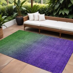 Homeroots.Co 9' X 12' Green Purple And Charcoal Ombre Washable Indoor Outdoor Area Rug Homeroots.Co 9' X 12' Green Purple And Charcoal Ombre Washable Indoor Outdoor Area Rug