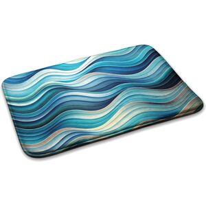 Decormat Carpet Anti-Slip Floor Rug Soft Bedroom Non Slip Abstract Waves 75cm X 45cm Decormat Carpet Anti-Slip Floor Rug Soft Bedroom Non Slip Abstract Waves 75cm X 45cm