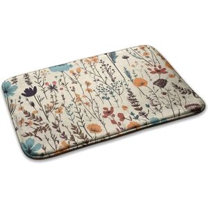 Decormat Bedroom Soft Carpet Anti-Slip Rug Floor Mat Flowers And Leaves 75cm X 45cm Decormat Bedroom Soft Carpet Anti-Slip Rug Floor Mat Flowers And Leaves 75cm X 45cm