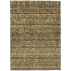 Homeroots.Co 9' X 12' Brown Beige And Chocolate Striped Washable Indoor Outdoor Area Rug Homeroots.Co 9' X 12' Brown Beige And Chocolate Striped Washable Indoor Outdoor Area Rug