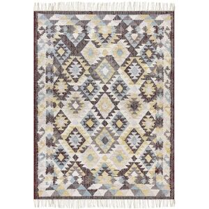 Beliani Jute Area Rug 140x200cm Multi Tassels Boho Style Beliani Jute Area Rug 140x200cm Multi Tassels Boho Style