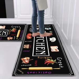 Hoimlm Kitchen Rug Set 2 Pieces Non Slip And Anti Fatigue Kitchen Mat Set, Washable Ki Hoimlm Kitchen Rug Set 2 Pieces Non Slip And Anti Fatigue Kitchen Mat Set, Washable Ki