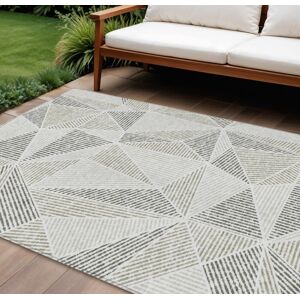 Homeroots.Co 8' X 10' Taupe Brown And Beige Geometric Washable Indoor Outdoor Area Rug Homeroots.Co 8' X 10' Taupe Brown And Beige Geometric Washable Indoor Outdoor Area Rug