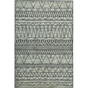 Beliani Rug Black and Grey Polyester 160 x 230 cm - Rug Beliani Rug Black and Grey Polyester 160 x 230 cm - Rug