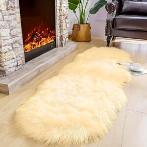 Ellecila Faux Sheepskin Area Rug - Fluffy Fur Rugs - Sheepskin Throw Washable Non Slip S Ellecila Faux Sheepskin Area Rug - Fluffy Fur Rugs - Sheepskin Throw Washable Non Slip S