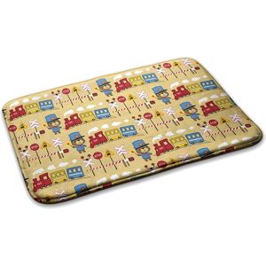 Decormat Carpet Anti-Slip Rug Soft Carpet Bedroom Train And Teddy Bear 90cm X 60cm Decormat Carpet Anti-Slip Rug Soft Carpet Bedroom Train And Teddy Bear 90cm X 60cm