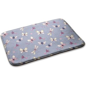 Decormat Washable Soft Non Slip Rug Carpet Butterflies And Dragonflies 90cm X 60cm Decormat Washable Soft Non Slip Rug Carpet Butterflies And Dragonflies 90cm X 60cm