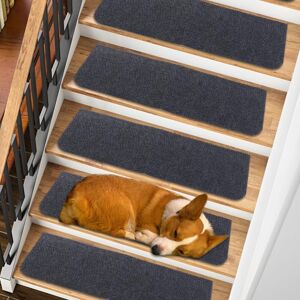 Lolysic 15 Pack Carpet Stair Treads, 22x70cm Self Adhesive Stair Carpet Treads, Peel An Lolysic 15 Pack Carpet Stair Treads, 22x70cm Self Adhesive Stair Carpet Treads, Peel An