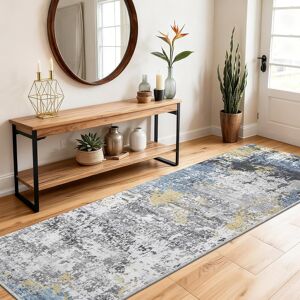 Soanny Runner Rug, 60x180 cm Abstract Low Pile Carpet, Non-Slip Washable Area Mat Fo Soanny Runner Rug, 60x180 cm Abstract Low Pile Carpet, Non-Slip Washable Area Mat Fo