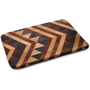 Decormat Washable Soft Non Slip Rug Carpet Rugs Geometric Wooden Pattern 75cm X 45cm Decormat Washable Soft Non Slip Rug Carpet Rugs Geometric Wooden Pattern 75cm X 45cm