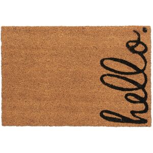 Relaxdays Coir Fibres Natural Coconut Doormat Welcome Print Mat Non-Slip 60x40cm Indoors Relaxdays Coir Fibres Natural Coconut Doormat Welcome Print Mat Non-Slip 60x40cm Indoors