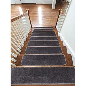 Emmahome Carpet Stair Treads Non-Slip Machine Washable Mats/rugs, 22x67cm, 11mm Emmahome Carpet Stair Treads Non-Slip Machine Washable Mats/rugs, 22x67cm, 11mm