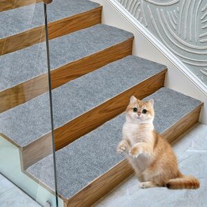 Lolysic 15 Pack Carpet Stair Treads, 76x20cm Anti Slip Stair Carpet Treads, Self Adhesi Lolysic 15 Pack Carpet Stair Treads, 76x20cm Anti Slip Stair Carpet Treads, Self Adhesi