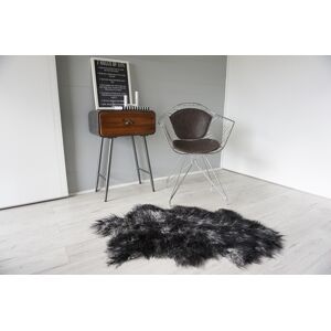 Milabert Genuine Tibetan Mongolian Single Sheepskin Rug Long Curly Black White Bwts1 Milabert Genuine Tibetan Mongolian Single Sheepskin Rug Long Curly Black White Bwts1