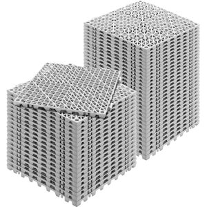 Vevor Gray Interlocking Drainage Tiles - 12x12 inch, 50 pcs Vevor Gray Interlocking Drainage Tiles - 12x12 inch, 50 pcs