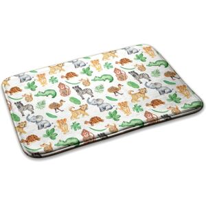 Decormat Bedroom Soft Carpet Anti-Slip Rug Floor Mat Animals And Leaves 75cm X 45cm Decormat Bedroom Soft Carpet Anti-Slip Rug Floor Mat Animals And Leaves 75cm X 45cm