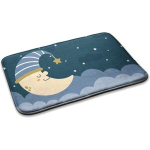 Decormat Carpet Anti-Slip Rug Soft Carpet Bedroom Washable Moon In A Hat 90cm X 60cm Decormat Carpet Anti-Slip Rug Soft Carpet Bedroom Washable Moon In A Hat 90cm X 60cm